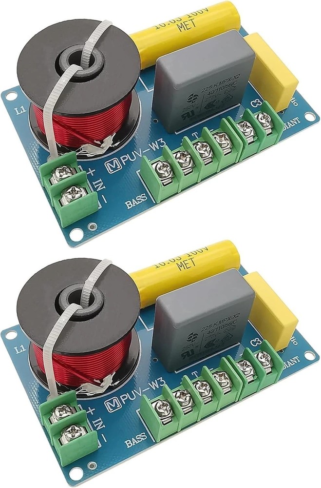 3-Way Speaker Crossover, 200W Power for HiFi Audio Systems - 2 Pack
