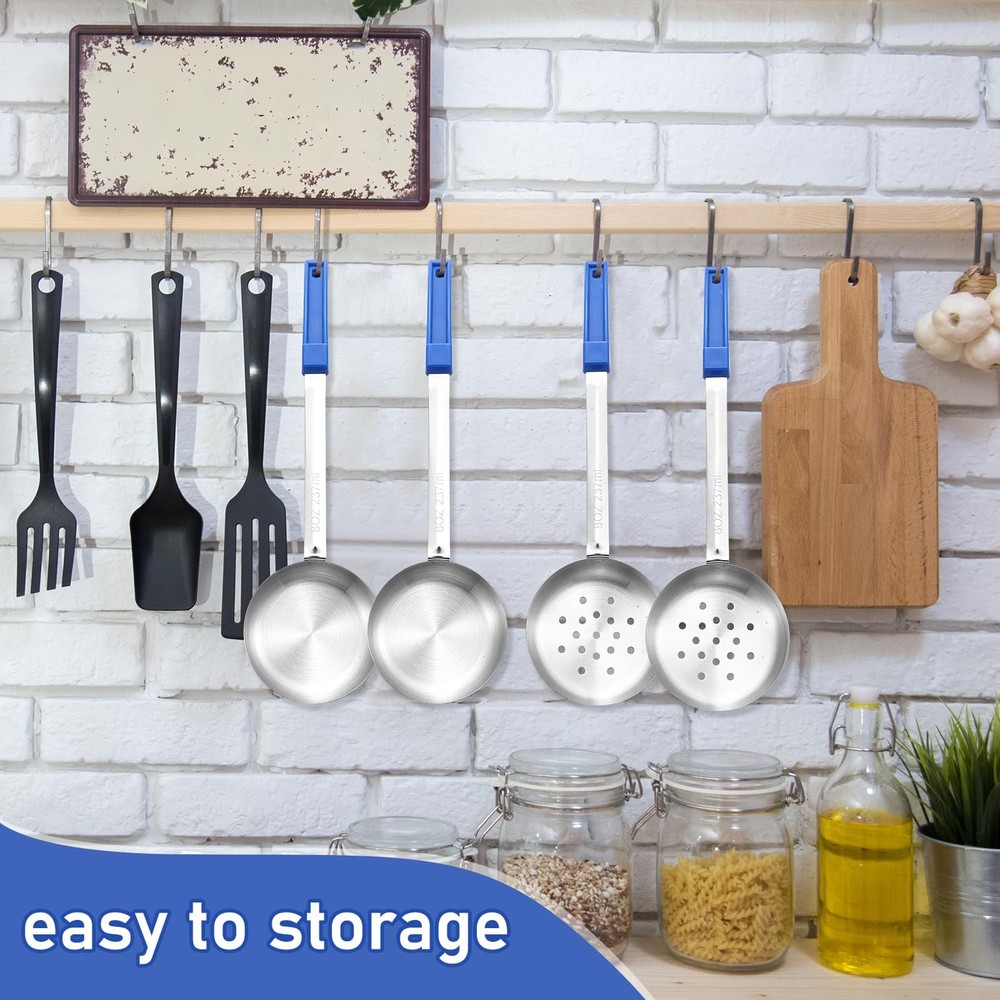 4 Pcs Portion Control Serving Spoons Portion Control Spoons Ladle Scoops Food...