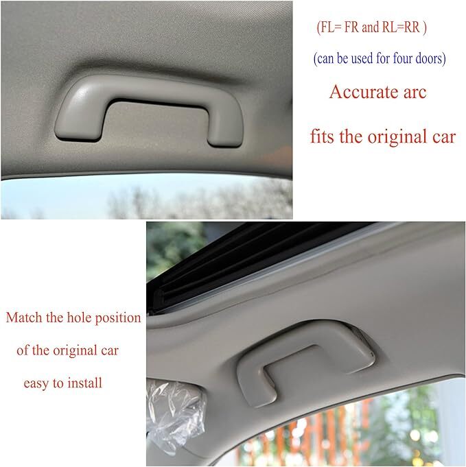 4PC Front+Rear Inner Roof Ceiling Pull Handle Grab For Toyota Corolla Yaris Rav4