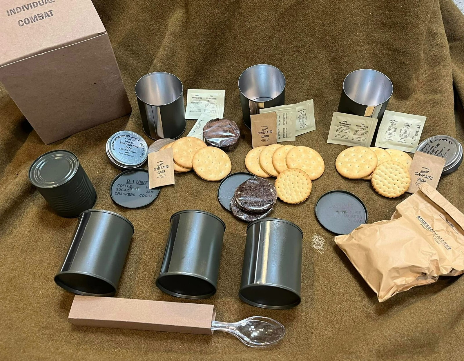 US Korean War Ration, Combat, Individual - Fully Edible Reproduction Ration
