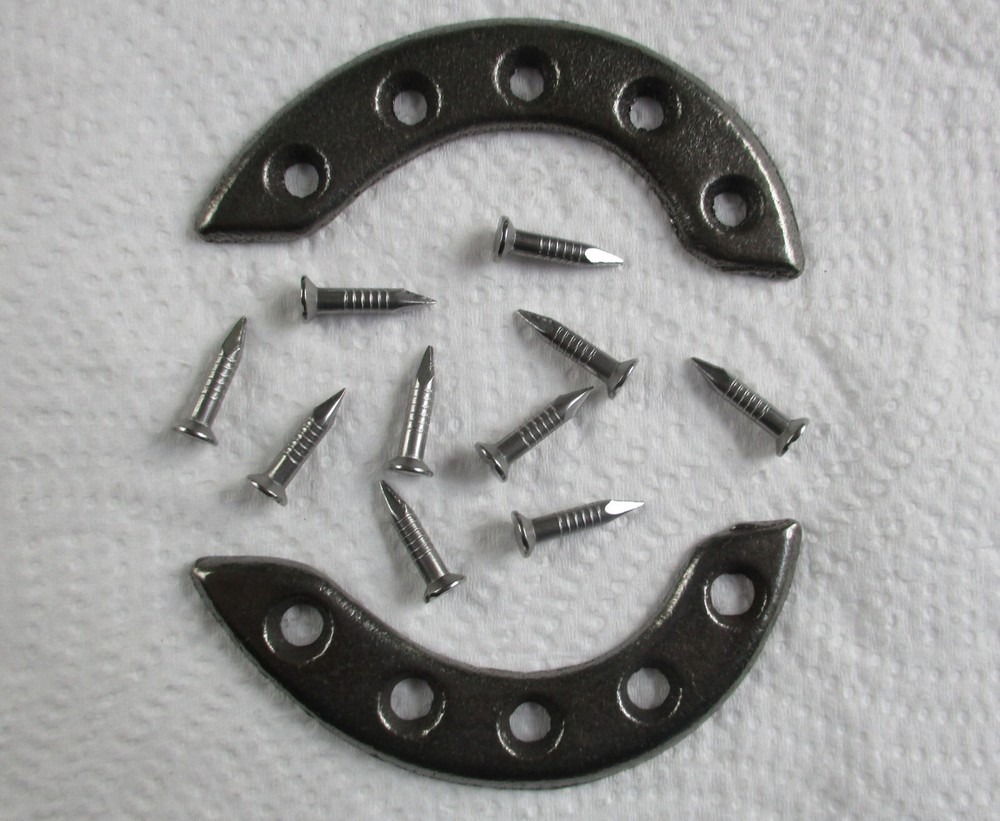 Set of British Army:"AMMO BOOT TOE PLATES" (With Fixing Nails/Screws, Sizes 7-8)