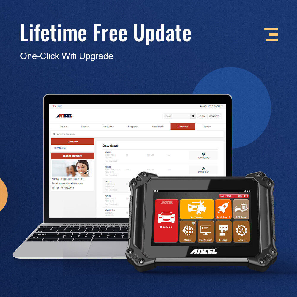 ANCEL V6 OBD2 Diagnostic Scanner Professional Full System Car Diagnostic Tool