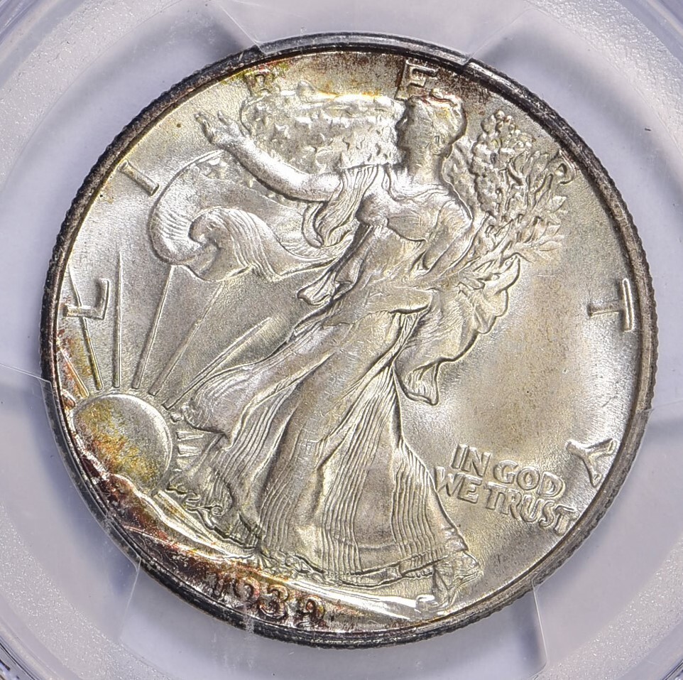 1939-S LIBERTY WALKING HALF DOLLAR PCGS MS65