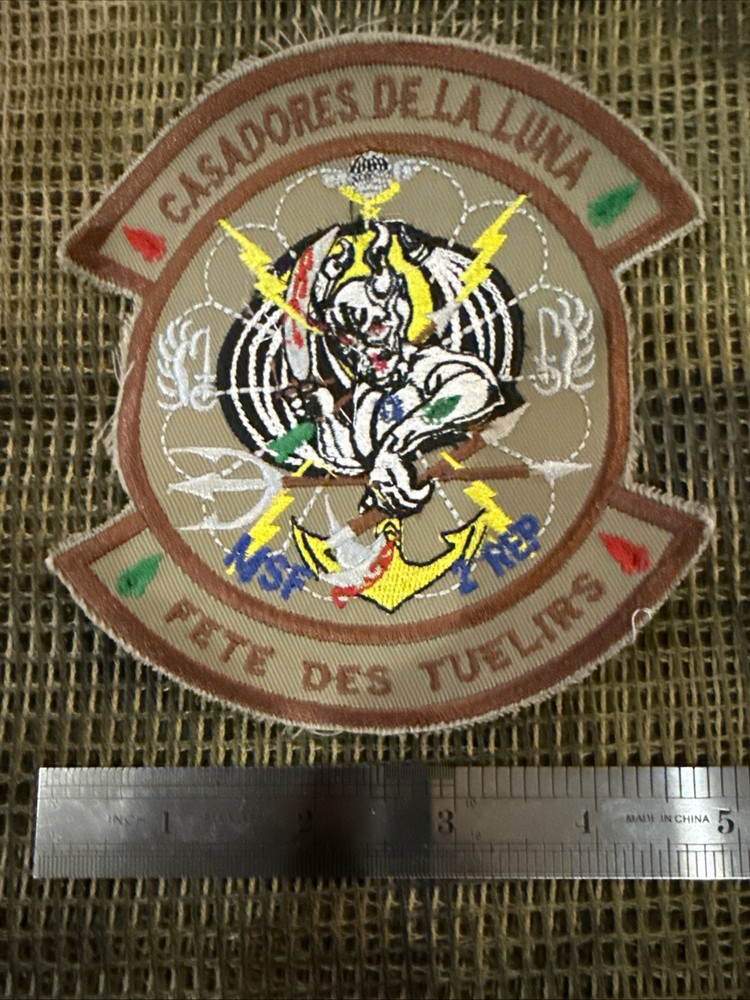 French Foreign Legion 2 Rep Airborne Commandos Patch Casadores De La Luna Patch