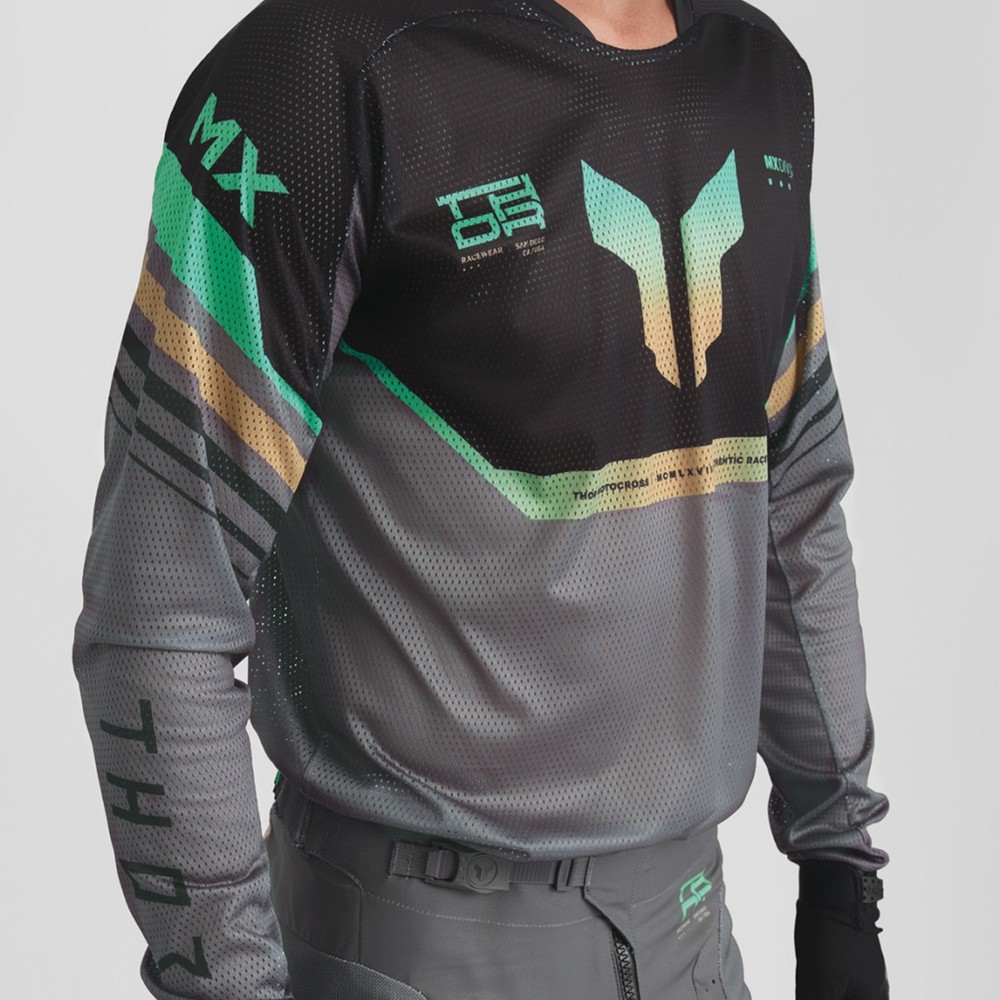 Thor Launchmode Vented Raptor Jersey - Black/Charcoal