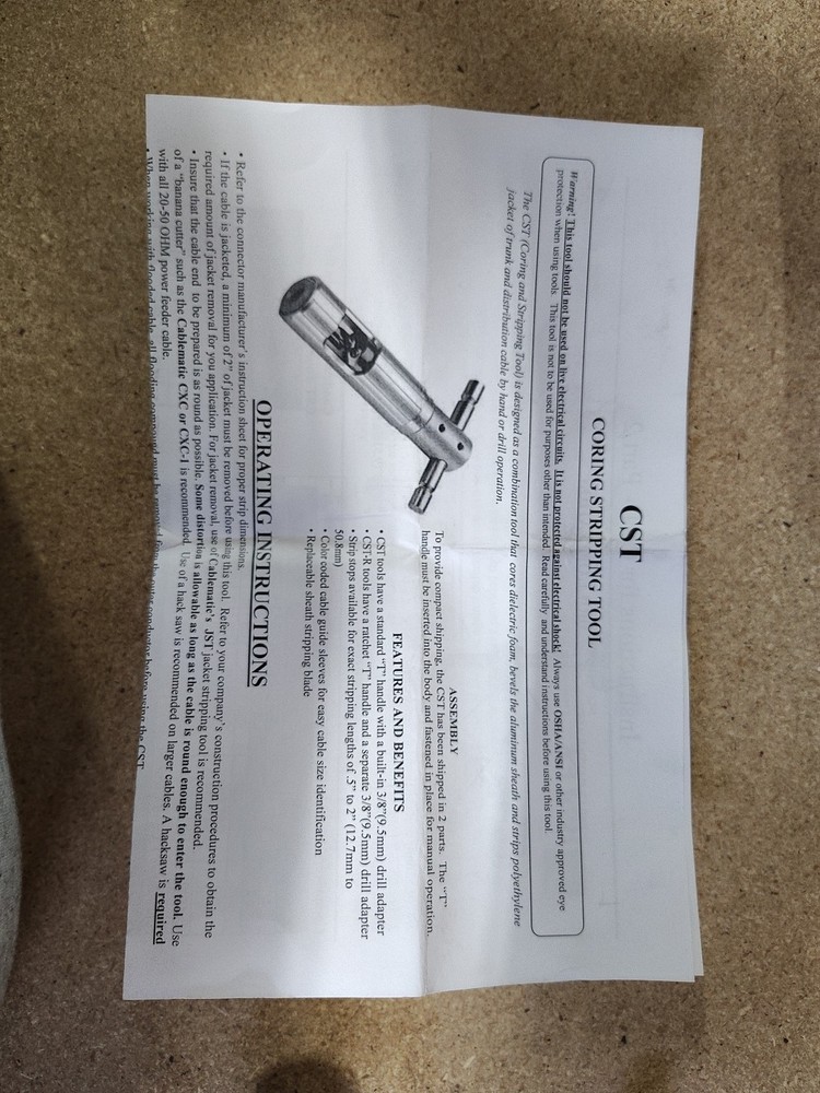 Ripley Cablematic CST 750 R Coring Tool