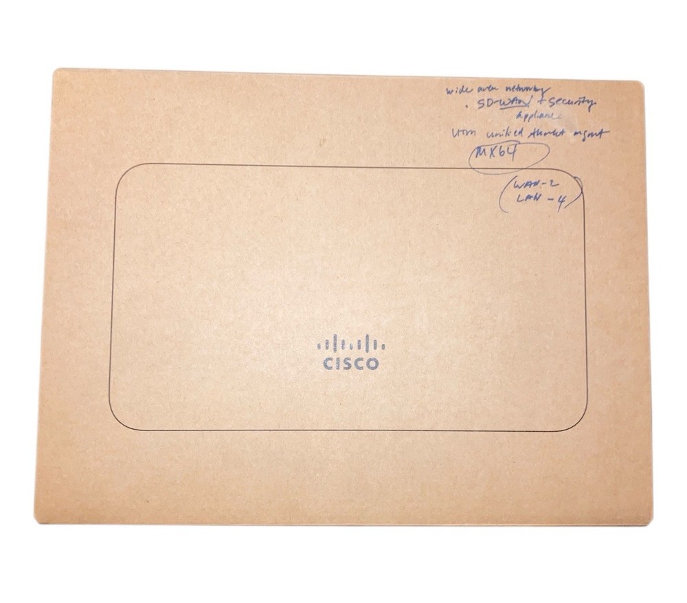 Cisco Meraki MX64-HW Cloud Managed Security Appliance -  NEW