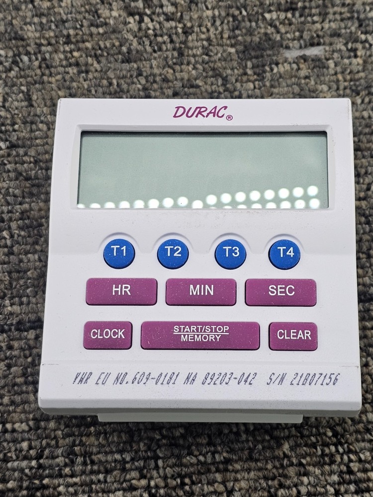 DURAC 89203-042: Traceable® Four-Channel Digital Timer with Integrated Clock