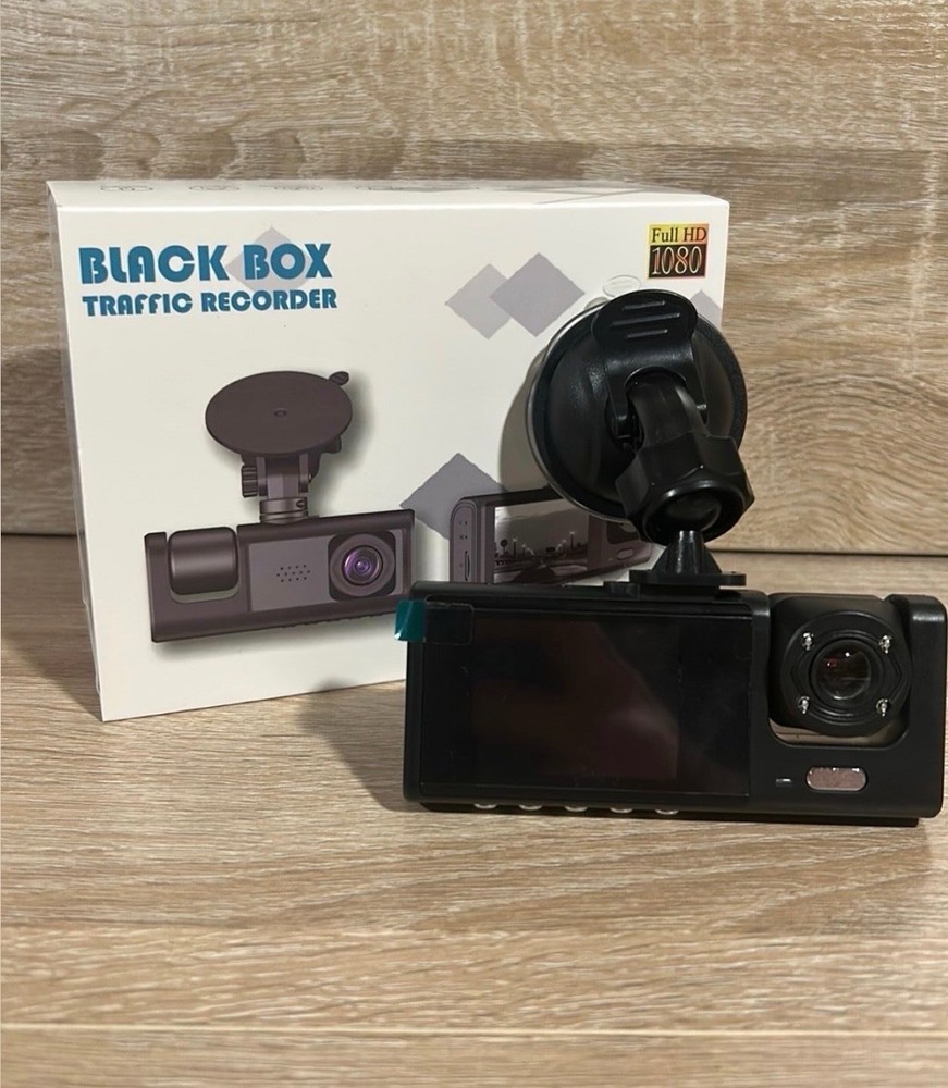 Dash Cam Front Rear Inside 1080P Car Camera 2 HD display Wide Angle Camera