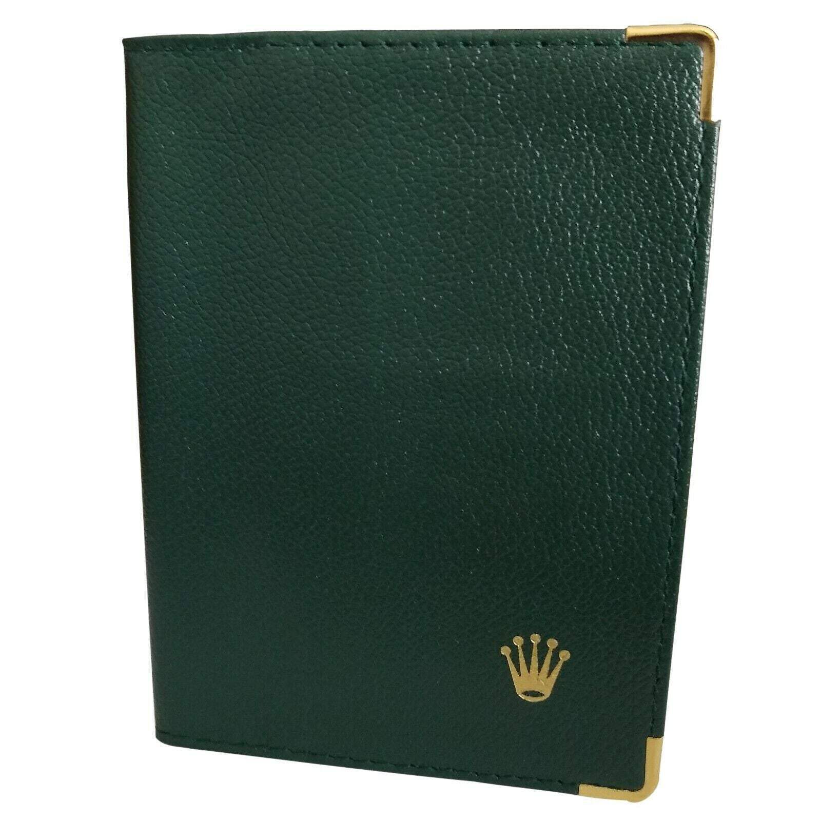 Rolex Dark Green Leather Passport Holder and Card Wallet 0068.08.05