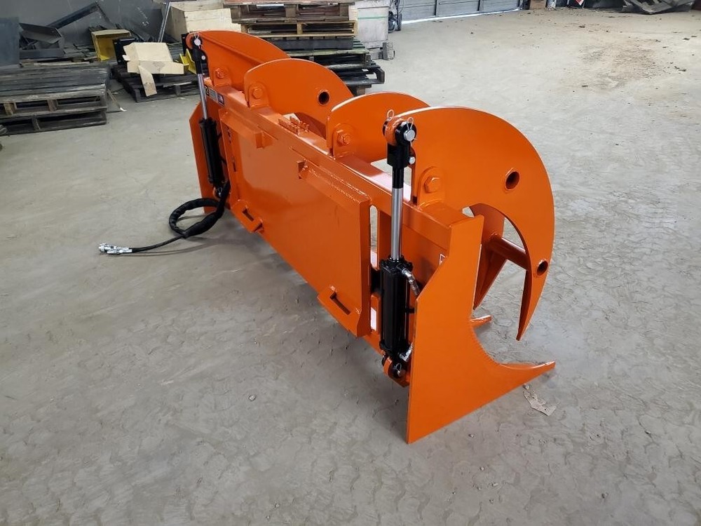 72" Brush Root Rake Grapple Attachment Skid Steer Tractor Quick Attach