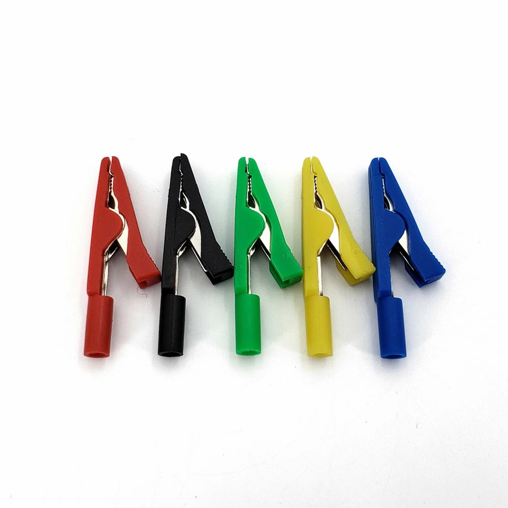 10PC Insulated Alligator Clips Electrical Crocodile Clamps For 2mm Test Probe