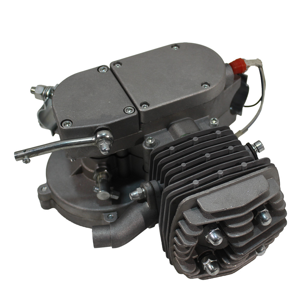 100cc 2-Stroke Engine Motor Kit for Motorized Bicycle Bike Gas Powered silver