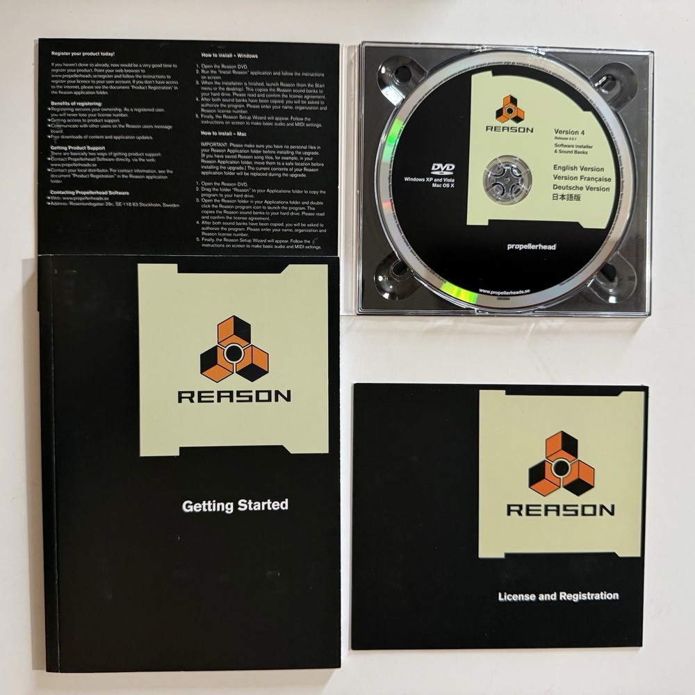 Propellerhead Reason 4 Upgrade Pack Dvd