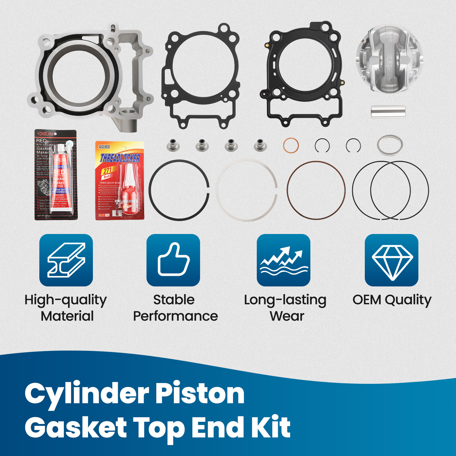 Cylinder Piston Top End Rebuild Kit For Polaris Sportsman RZR Ranger 570 3022860