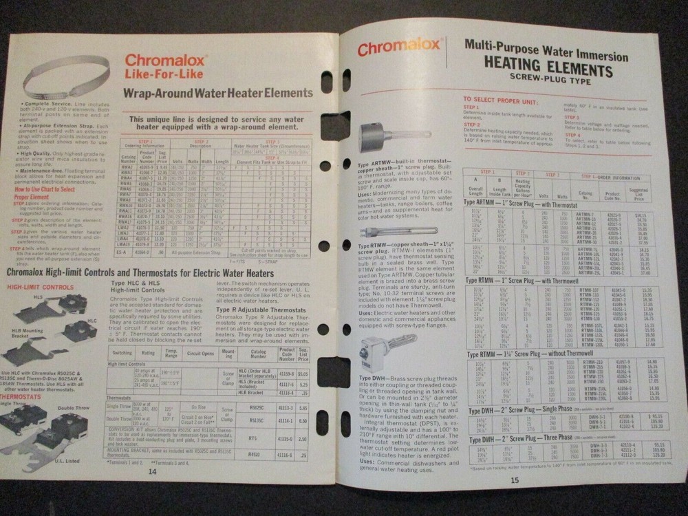 May 1970 Chromalox DA 100 catalog