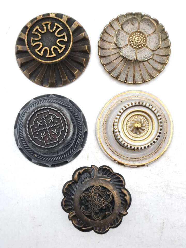 Vintage Drawer Knobs Cabinet Pulls Metal & Brass Mix Lot Hardware