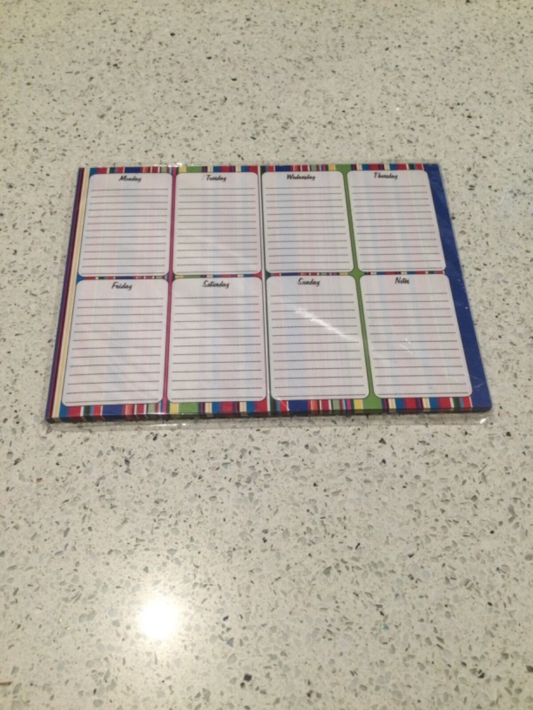 Studio 18 Magnetic Weekly Planner Stripes New NIP Notes Pad Daily blocks notes