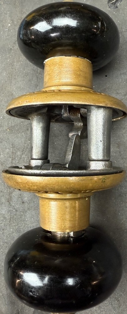 Push Button Door Knobs - Brass And Porcelain Designed By Augustus Prouty 1880