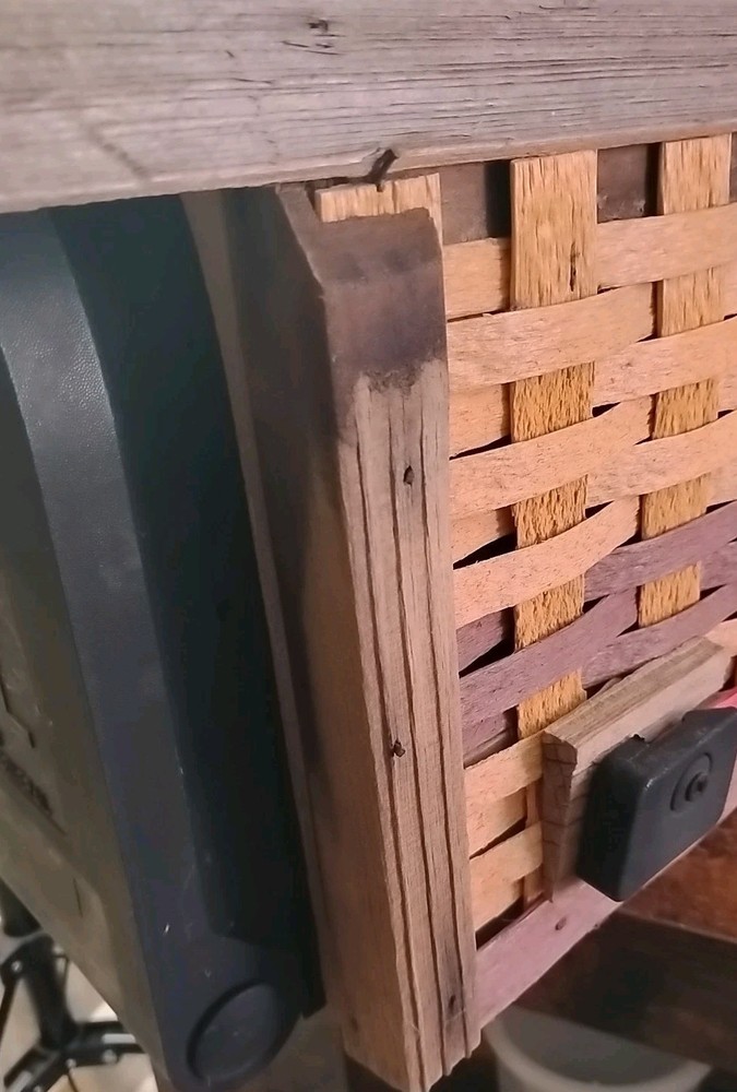 Huge Longaberger Basket Type Weave Mailbox Wicker Mail Box