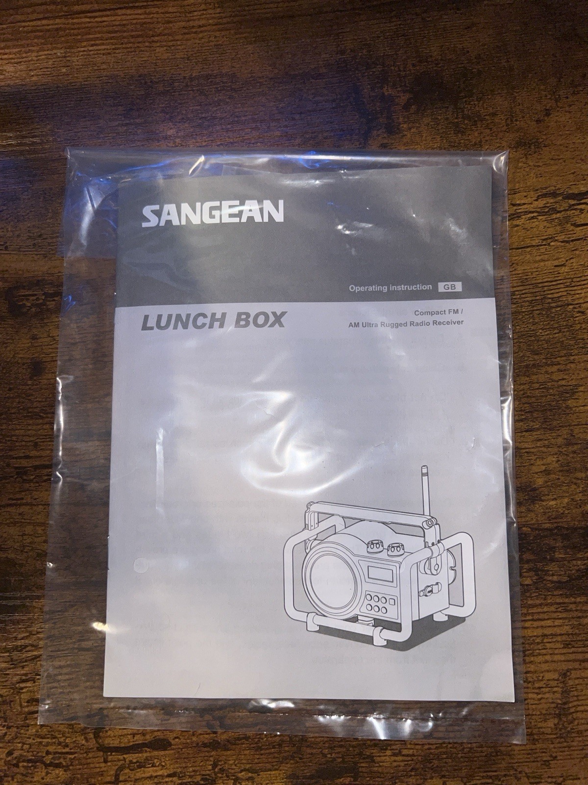 Sangean LUNCHBOX Digital Work Radio AM/FM Large LCD Display LB-Yellow Tested