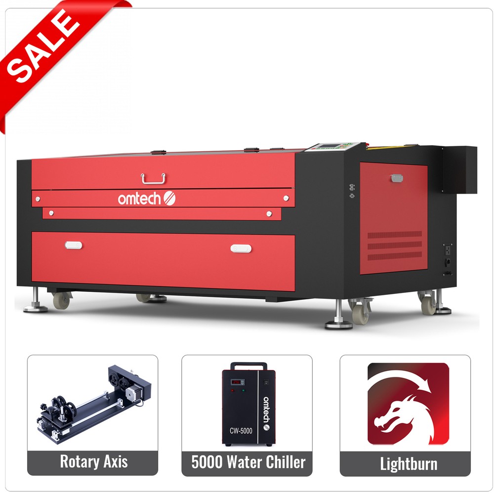 OMTech 100W 24x40 CO2 Laser Engraver Cutting Machine with Basic Accessories Pack