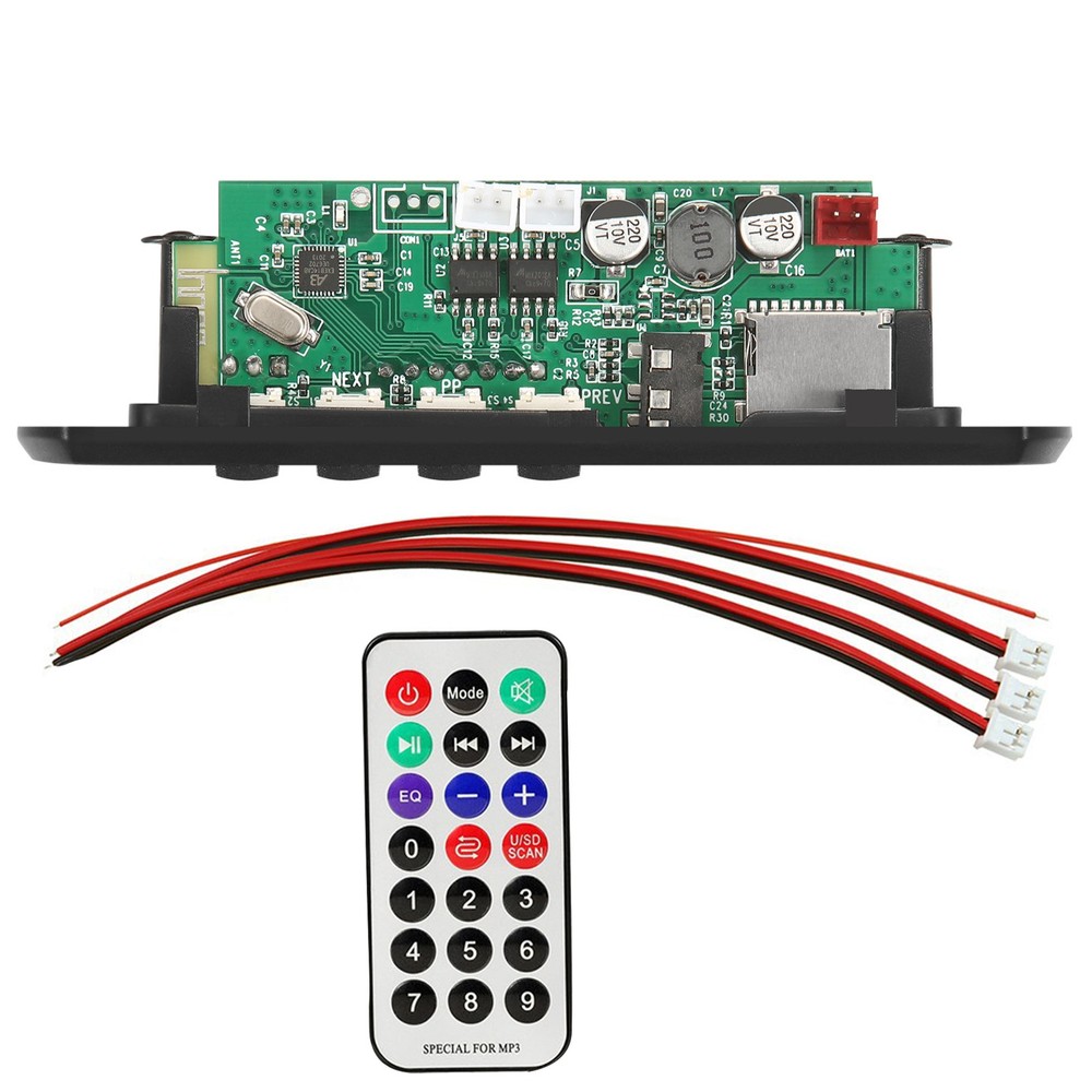 50W 12V Car FM Amplifier MP3 Player Decoder PCB Board Bluetooth Compatible 5.0