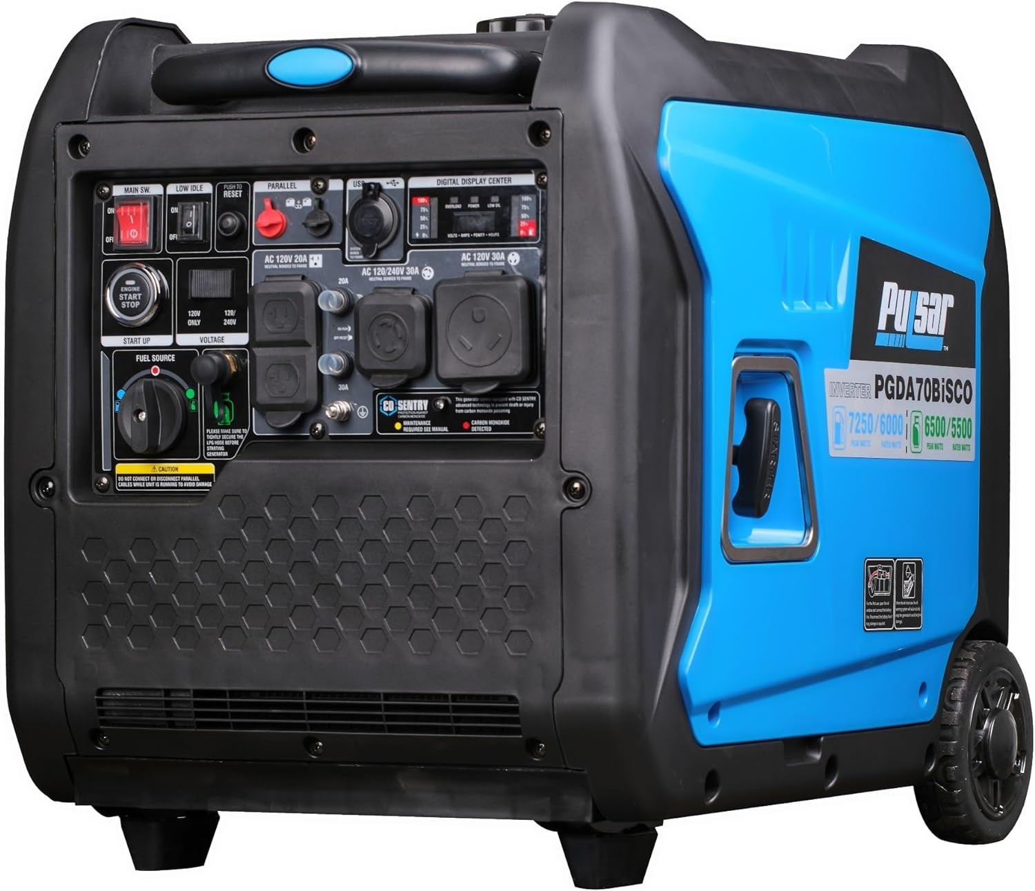 Pulsar 7,250-Watt Super Quiet Dual Fuel Inverter Generator with Remote Start