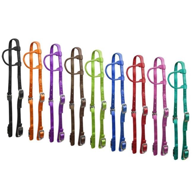 HEADSTALL Single Ear Adjustable 15" - 19" on Both Cheeks Premium 2 Ply Nylon