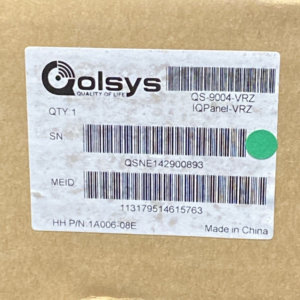 Qolsys IQ Panel All In One Security Panel with 7" Touch Display VRZ Brinks Z8