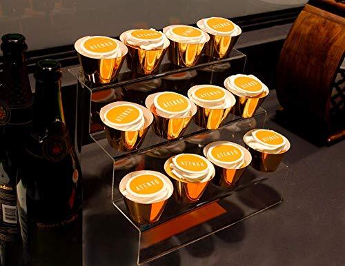 3 Steps Clear Acrylic Display Riser Cupcake Stand Display Shelves for Decoration
