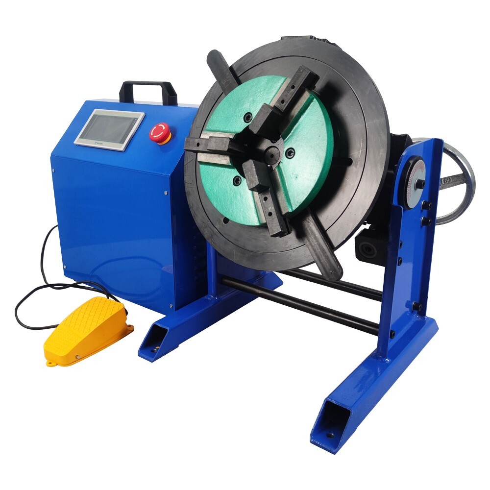 50KG Welding Positioner Turntable Soldering (PLC Controller) with 200mm Chuck