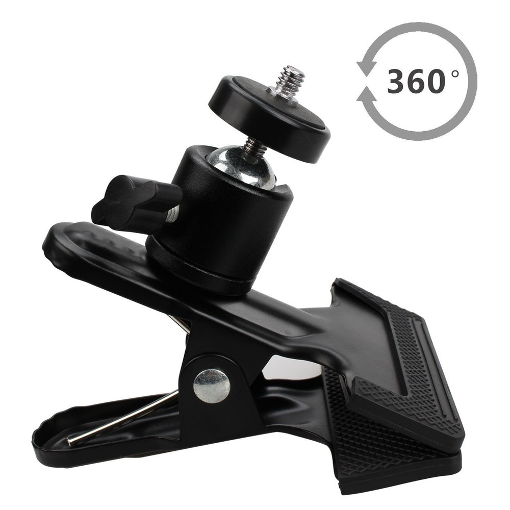 SUPON Multi-Function Tripod Clip Clamp Flash Holder Mount with 360 Black