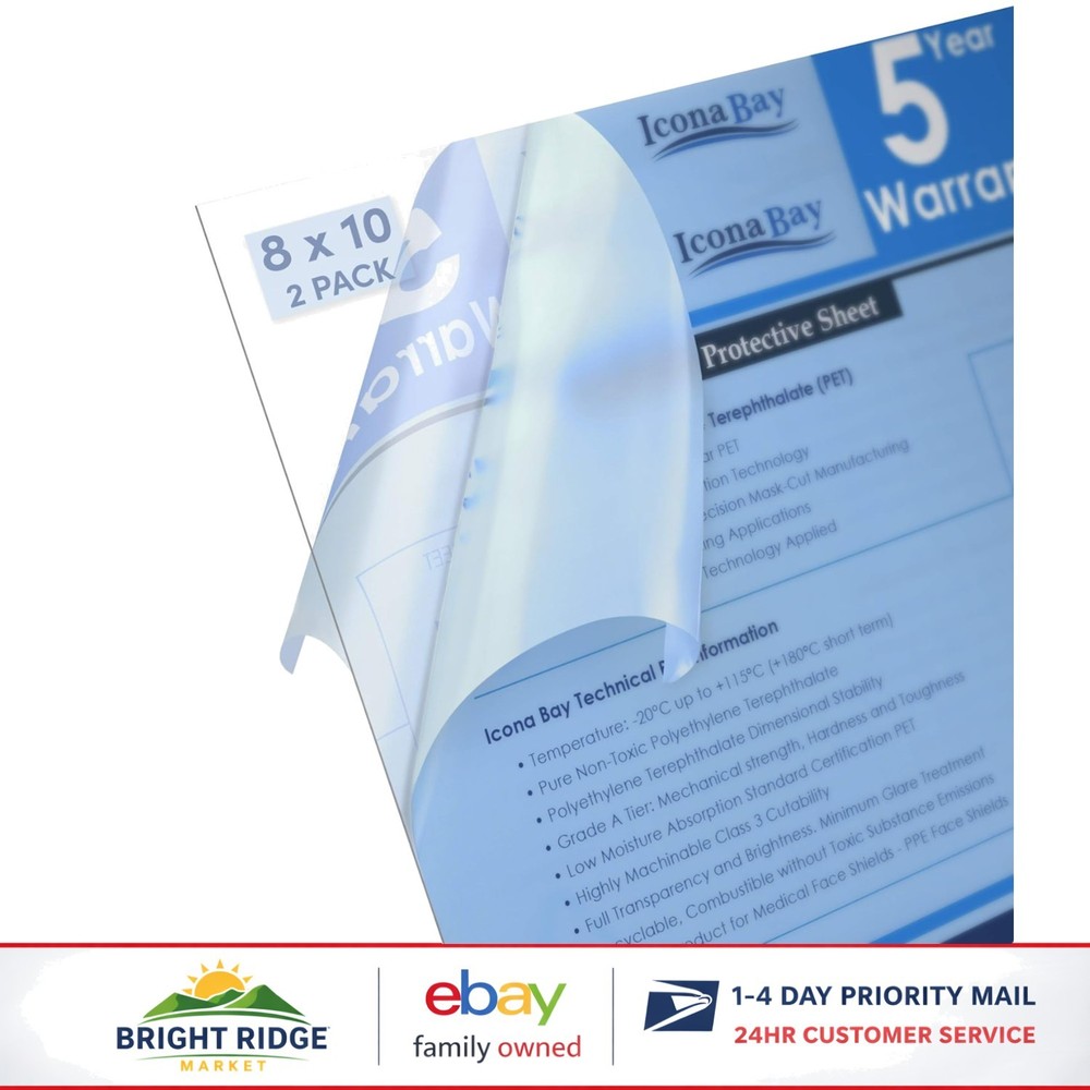 Thin and Lightweight PET Plastic Sheets, Perfect for Picture Frame Replacement