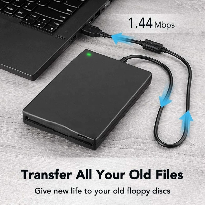 Plastic 3.5inch ExternaUSB Floppy Disk Drive For Archiving Old Documents