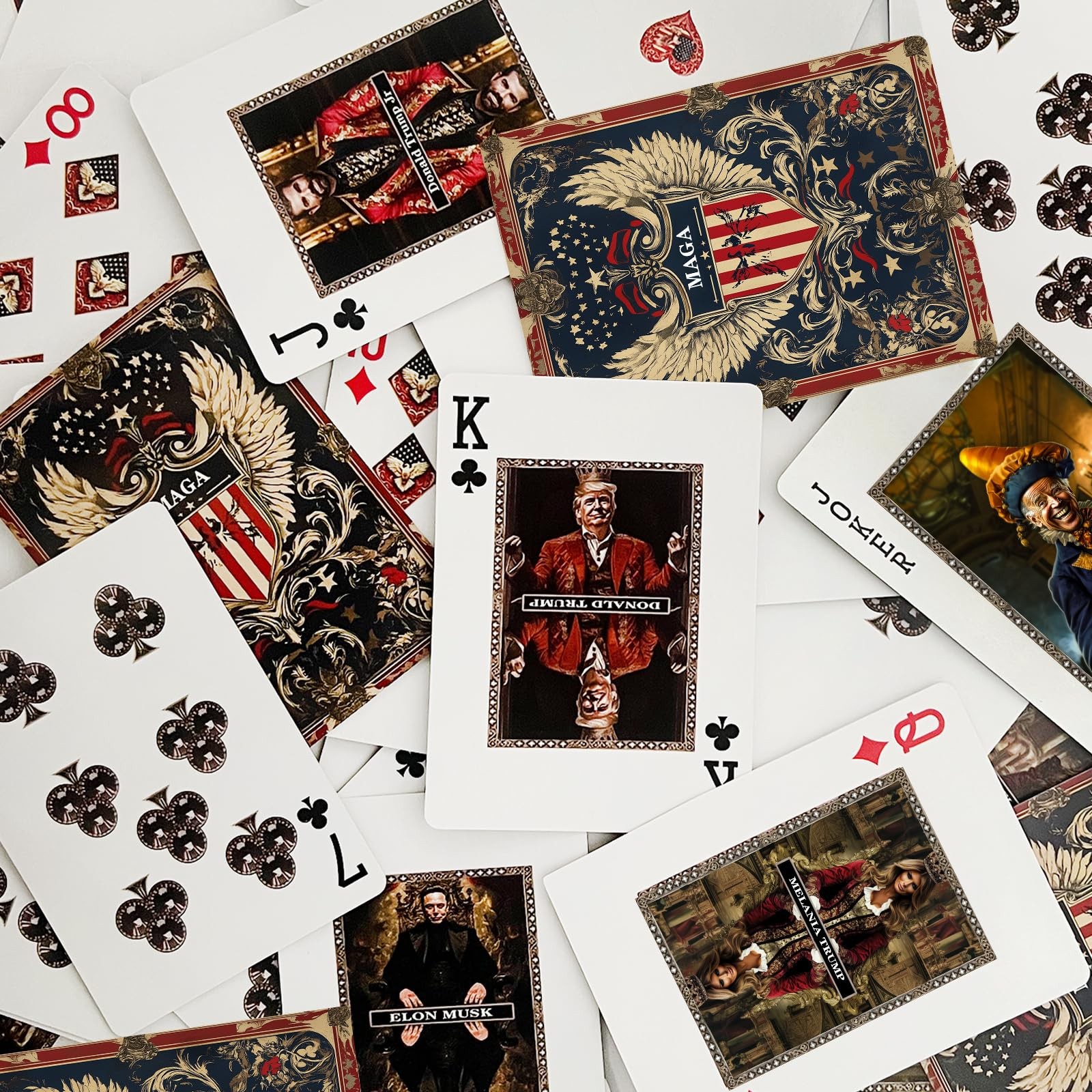 Trump Playing Cards - Maga Poker Cards, Waterproof, Donald Trump Gift