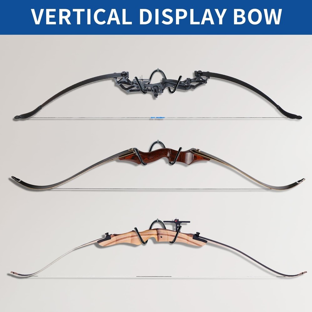 Bow Hanger Display Flexible Archery Rack Bow Wall Mount Holder Wall Hook Stan...