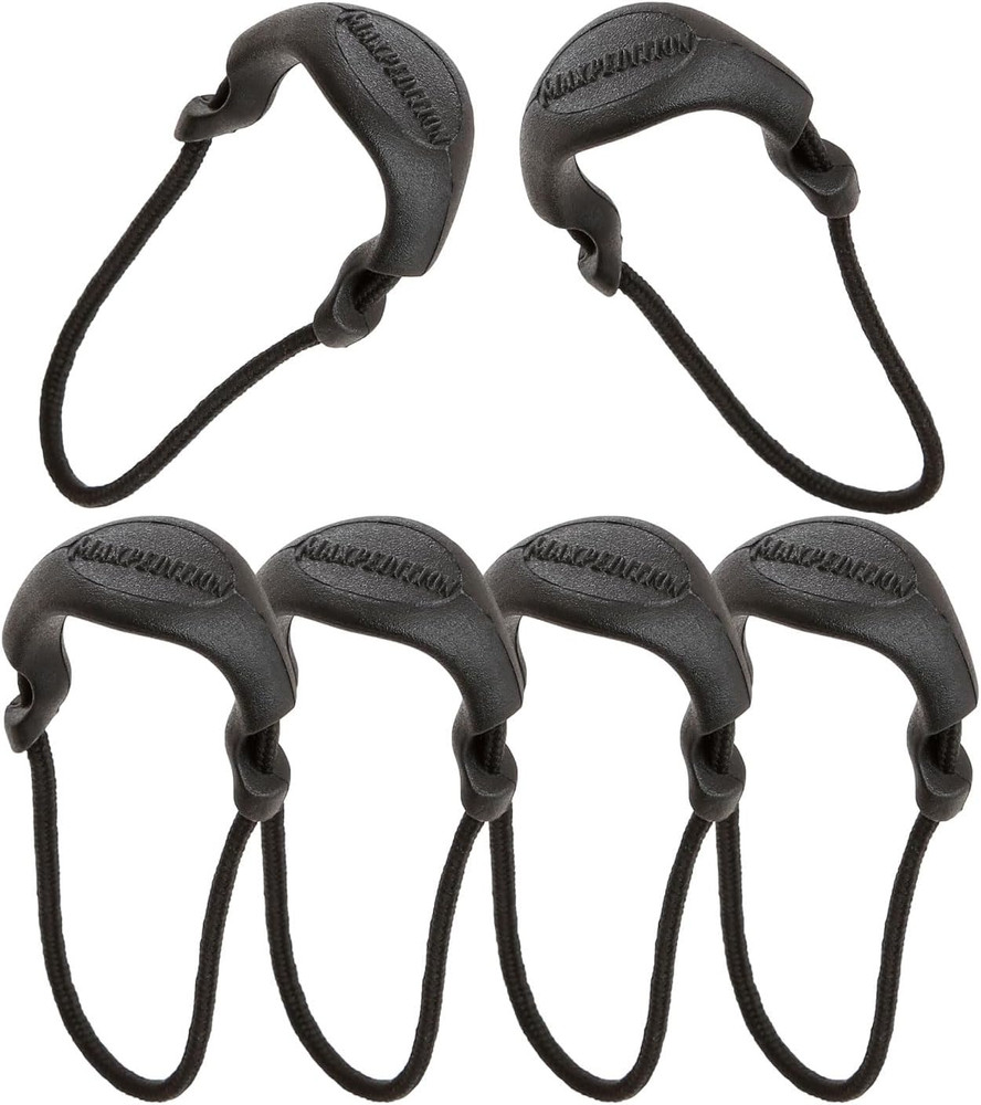Small Zipper Pulls (6 Pack), Black