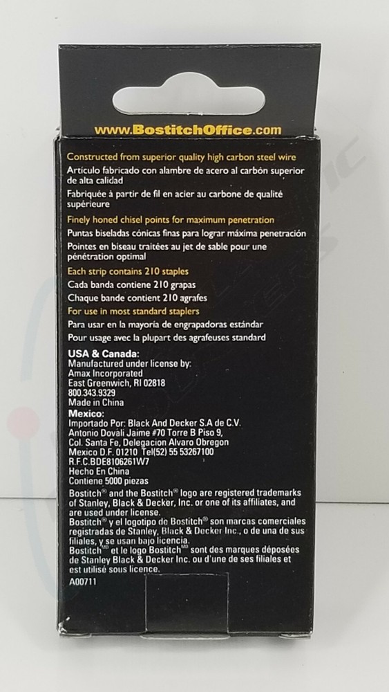30,000 Stanley Bostitch Standard Staples 1/4" (6mm) Premium Sharp Chisel Point