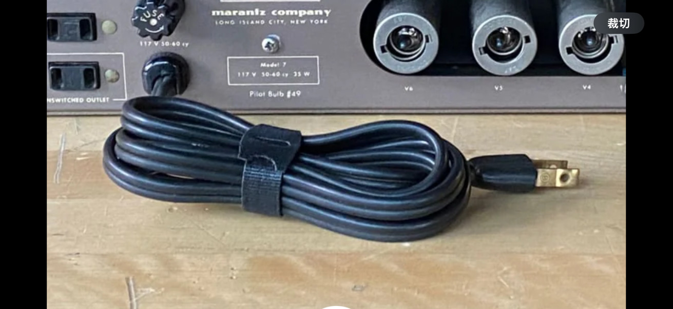 Marantz 7 7c vintage tube preamplifier original power cord US MADE