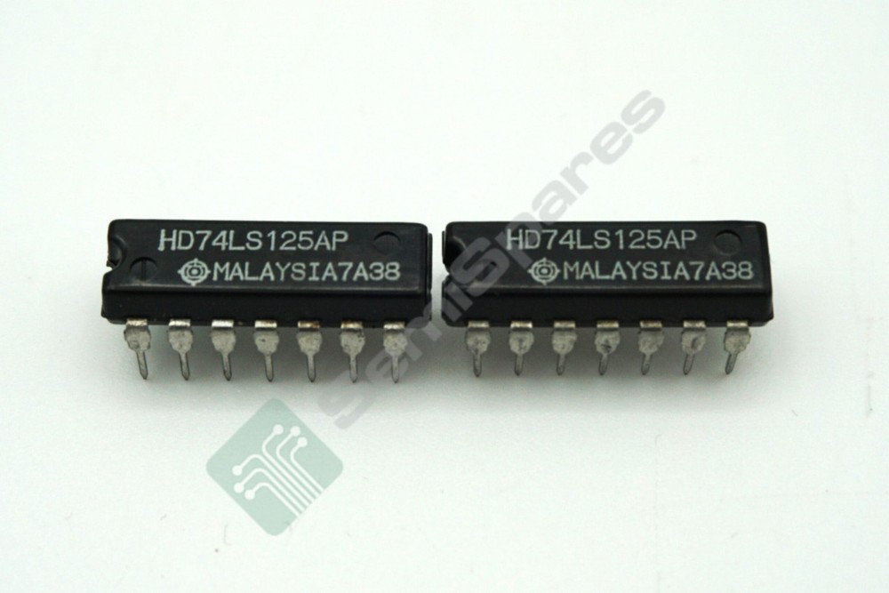 2 pcs. HITACHI HD74LS125AP 3 STATE QUAD BUS BUFFER GATE