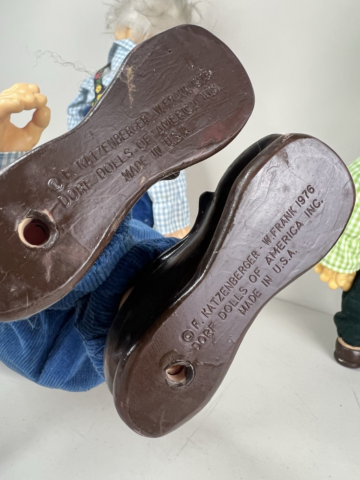 LOT OF 5 Vintage Dorf Dolls F. Katzenberger W. Frank Moveable Wire Handmade 16"