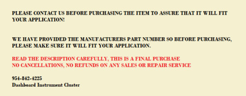2004 FREIGHTLINER CST112 USED INSTRUMENT CLUSTER