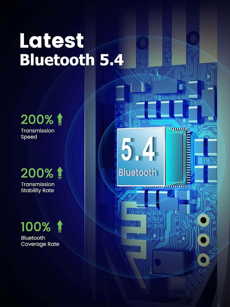 Bluetooth 5.4 Car Aux Adapter, Handsfree Calls, Wireless Music Streaming for Car