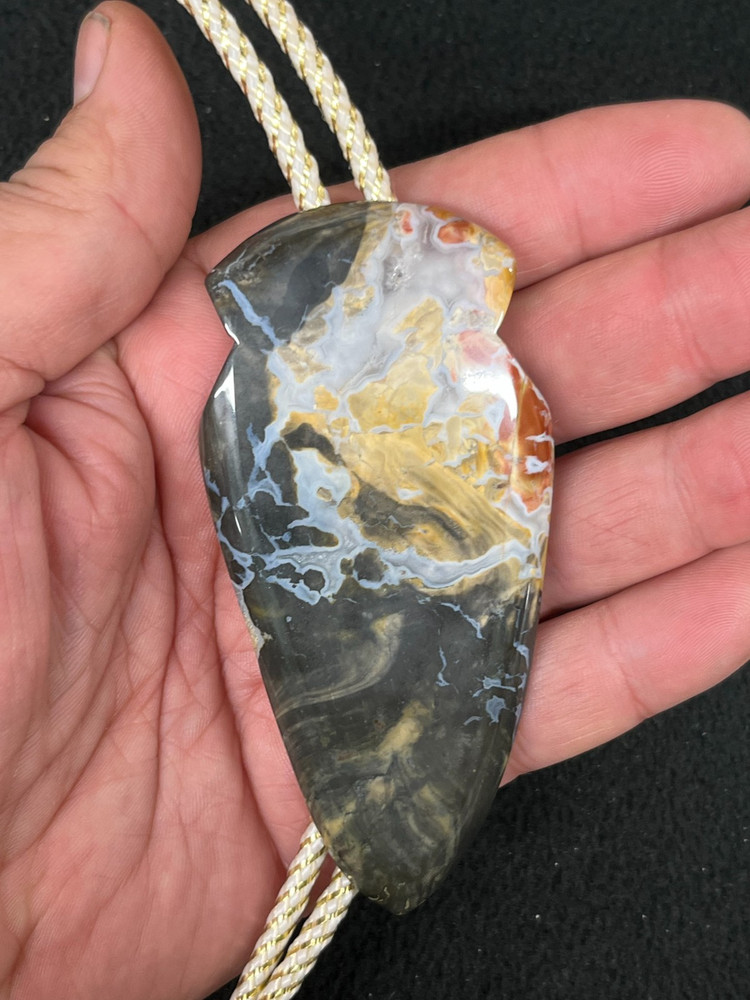 Ohio Flint Arrowhead shape Western Bolo Tie