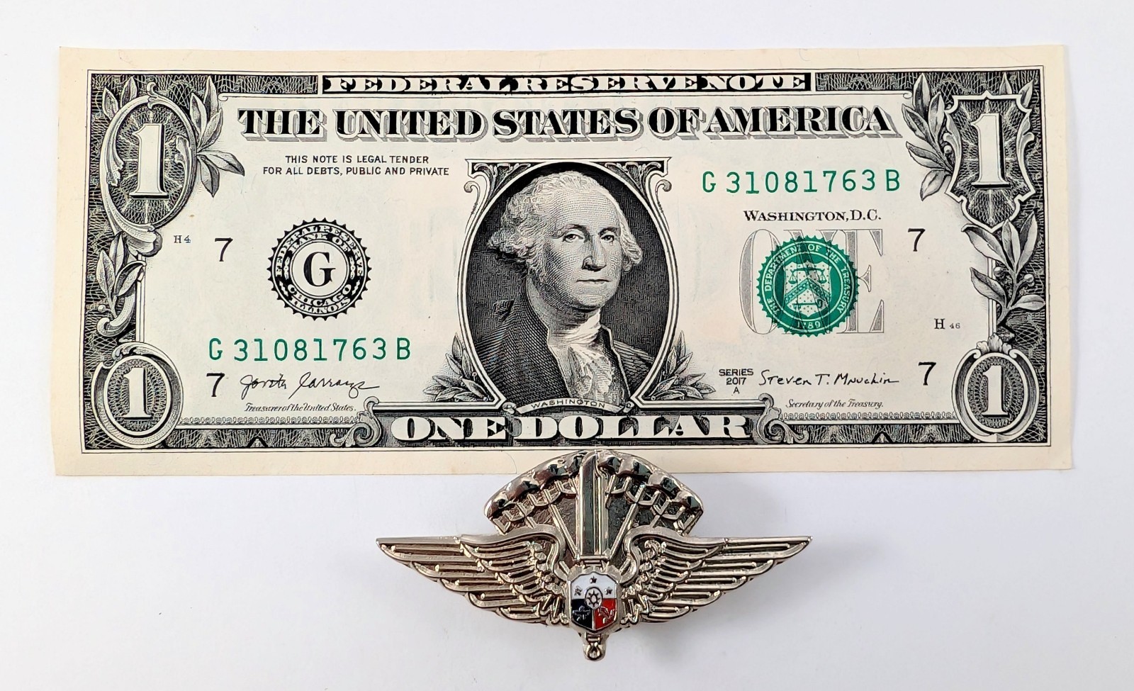 Philippine Army PA Airborne Free Fall Paratrooper Pin Badge Basic in Silver