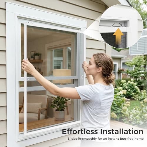 -Pack Window Screen Frame Kit, Heavy-Duty DIY Window Screen 48" x 60" 2