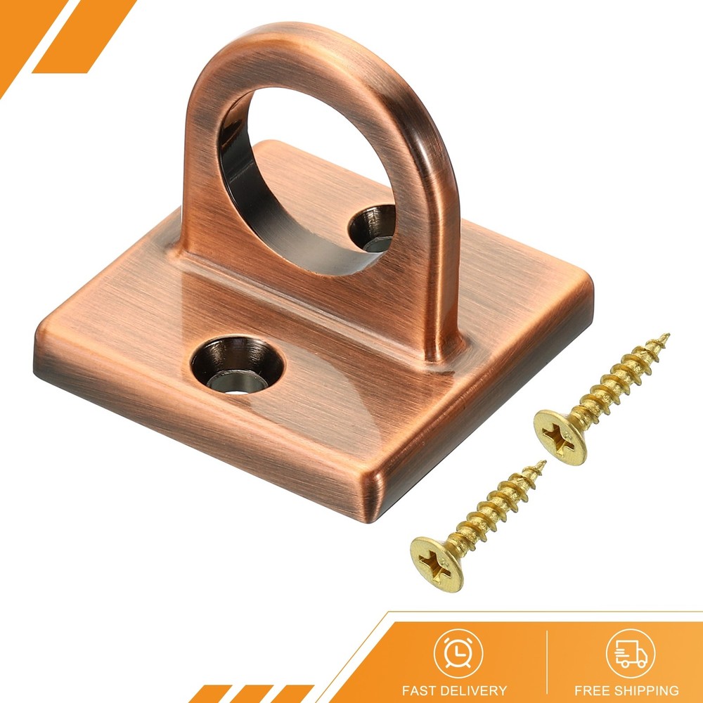 Pad Eye Plate U Hook Ceiling Hook Wall Mount Loop for Hanging Ropes Copper