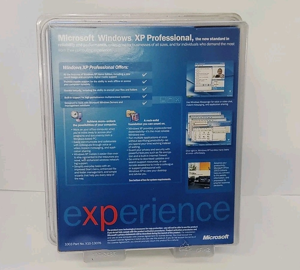 Microsoft Windows XP Professional Upgrade Version 2002 New Factory Sealed!!