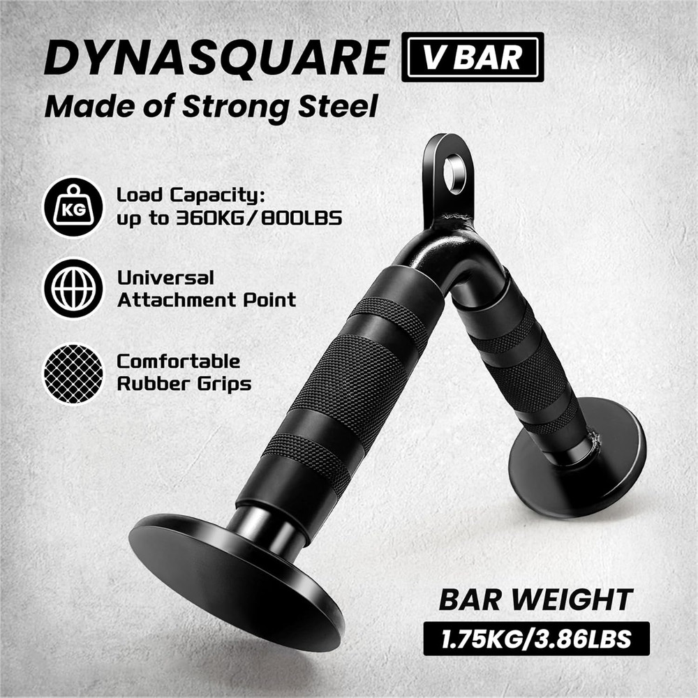 LAT Pulldown Attachments Combo, Cable Machine Accessories, Heavy Duty Steel